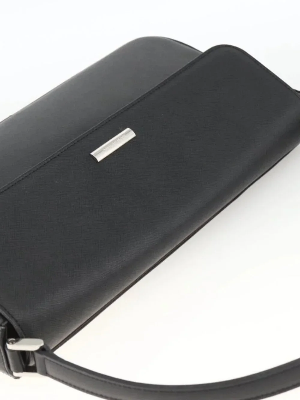 BURBERRY Shoulder Bag Leather Black Silver Auth ep13804 - Picture 7 of 16